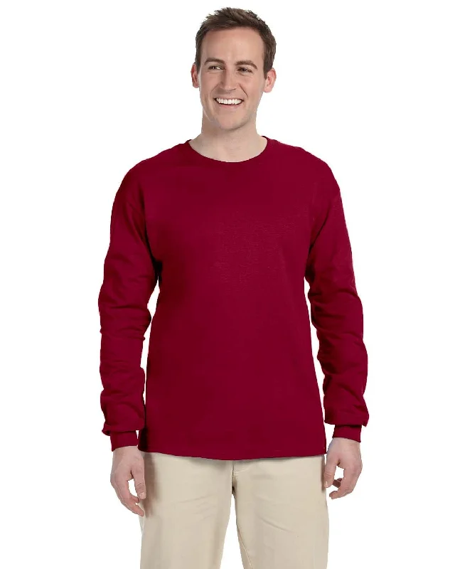 Gildan Ultra Cotton Heavyweight Long Sleeve T-Shirt | Cardinal Red