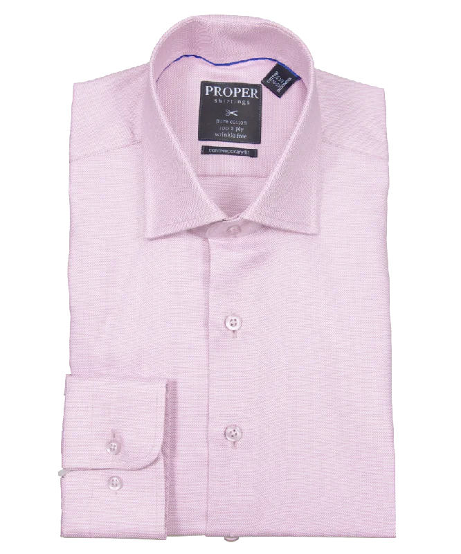 Rose Shadow Pink Contemporary Fit Cotton Shirt