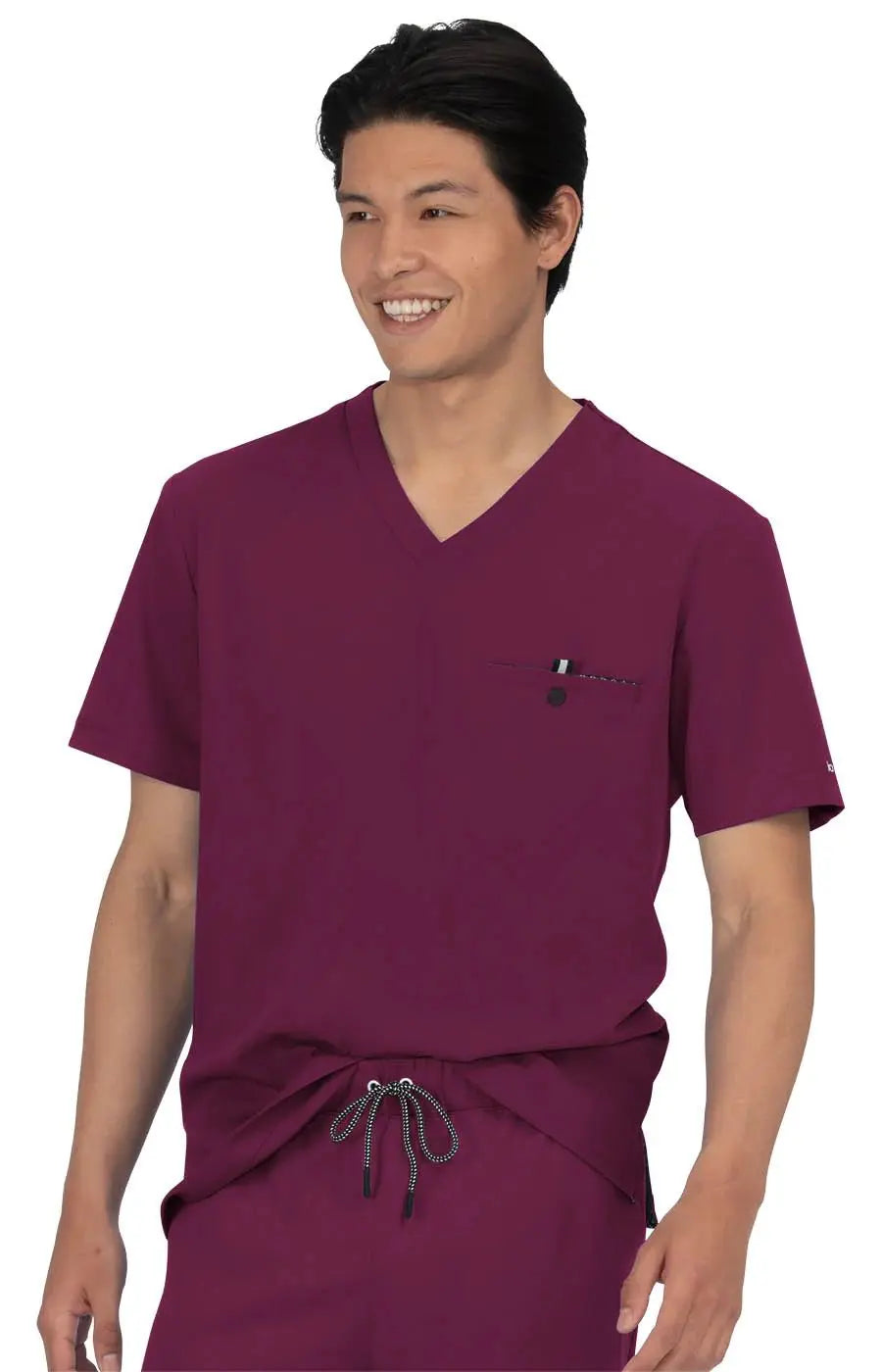 Koi Men's On Call Top - Wine