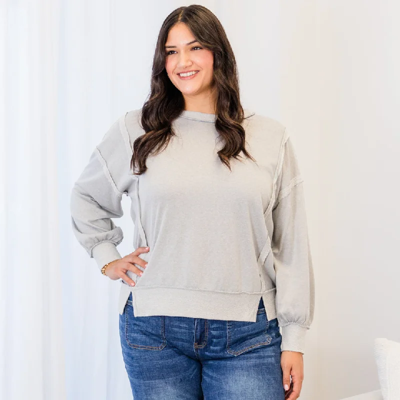 Hot Deal Secrets From A Girl Sweater, Light Grey