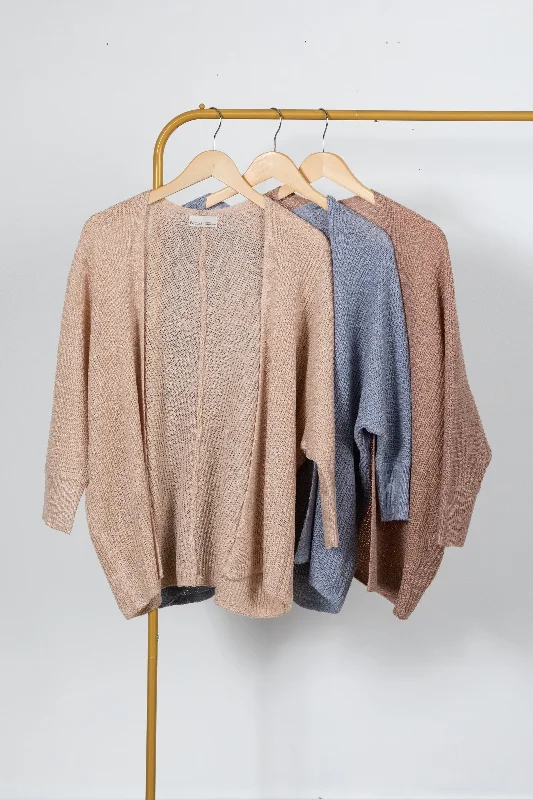 Steals and Deals Rib Knit Drop Shoulder Cardigan