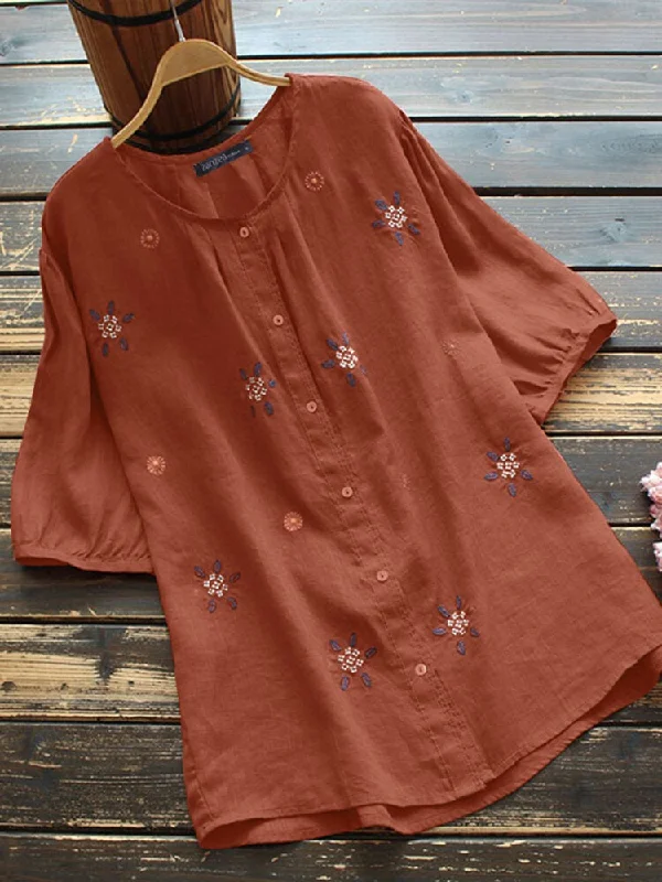 Weekend Bargains to Grab Orange long top-tunic with embroidery work for women