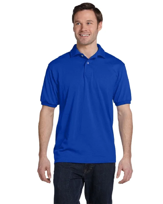 Hanes Jersey Knit Polo Shirt | Deep Royal