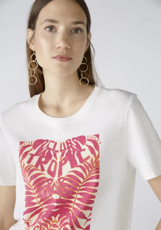 Clearance Sale Oui Club Tropic T-Shirt, White