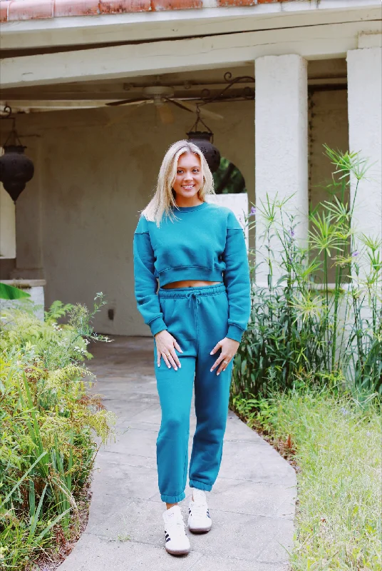 Bargain Prices The Billow Sweatshirt - Blue Palm