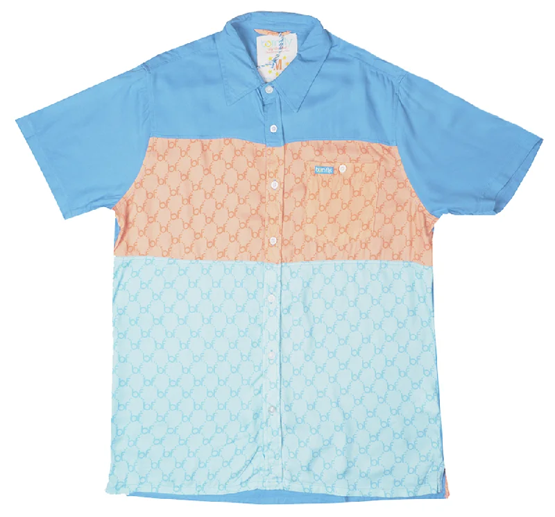 BORN FLY S/S BUTTON DOWN BLUE - 2305W4837