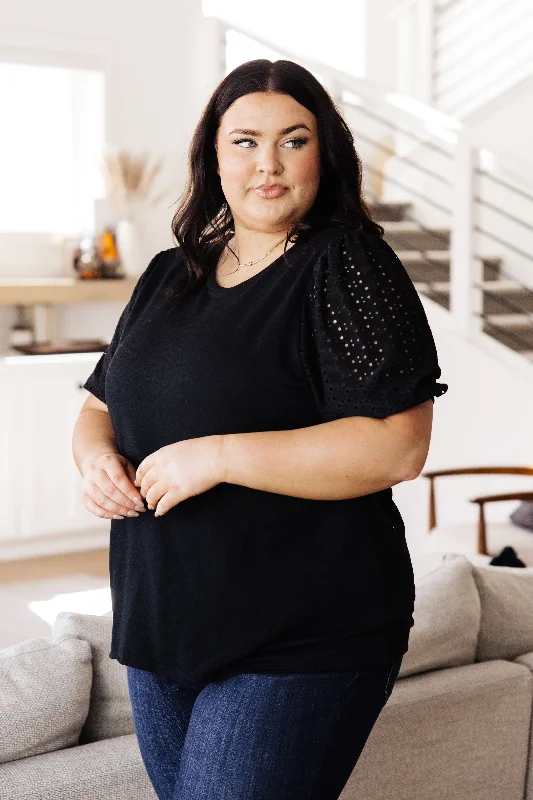 Massive Deal One More Chance Lace Sleeve Top