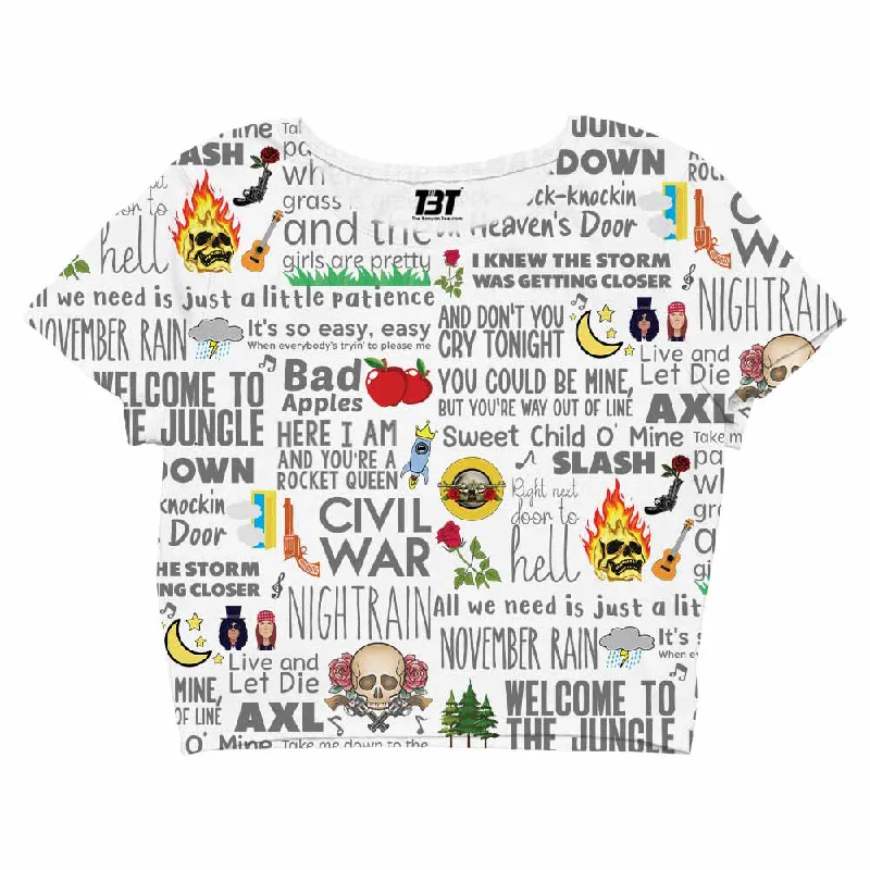 Weekend Offers That Amaze Guns N' Roses AOP Crop Top