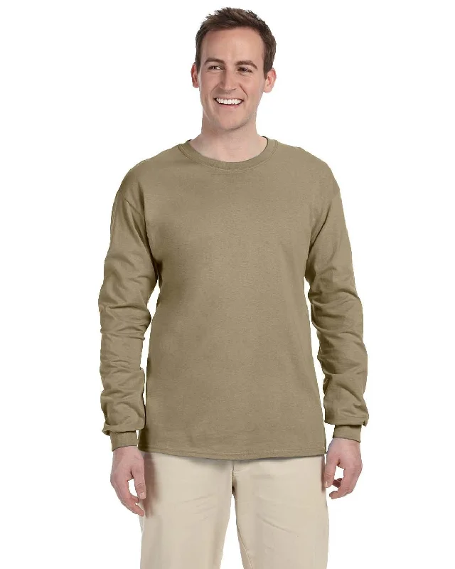 Fruit of the Loom Lightweight Long Sleeve T-Shirt | Khaki