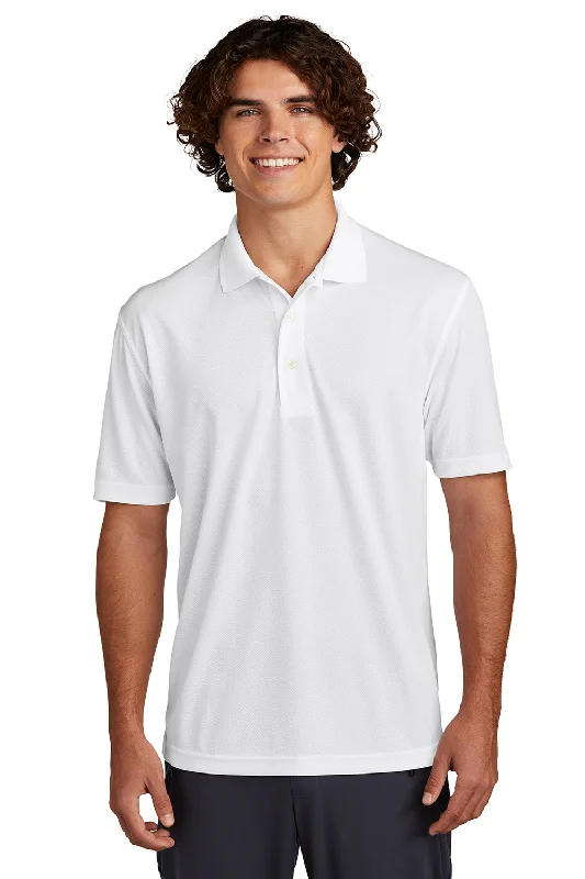 Sport-Tek Mens Dri-Mesh Moisture Wicking Short Sleeve Polo Shirt - White