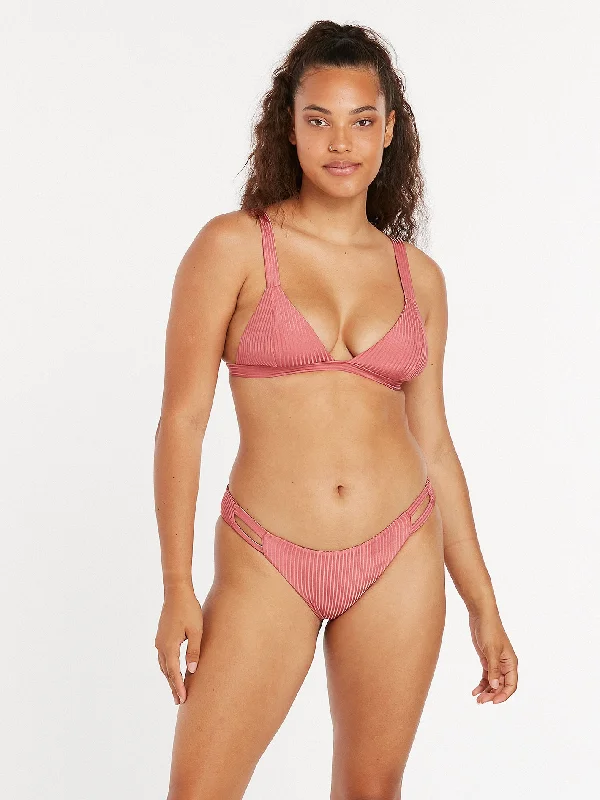 Savings Event Simply Rib Triangle Bikini Top - Dusty Rose