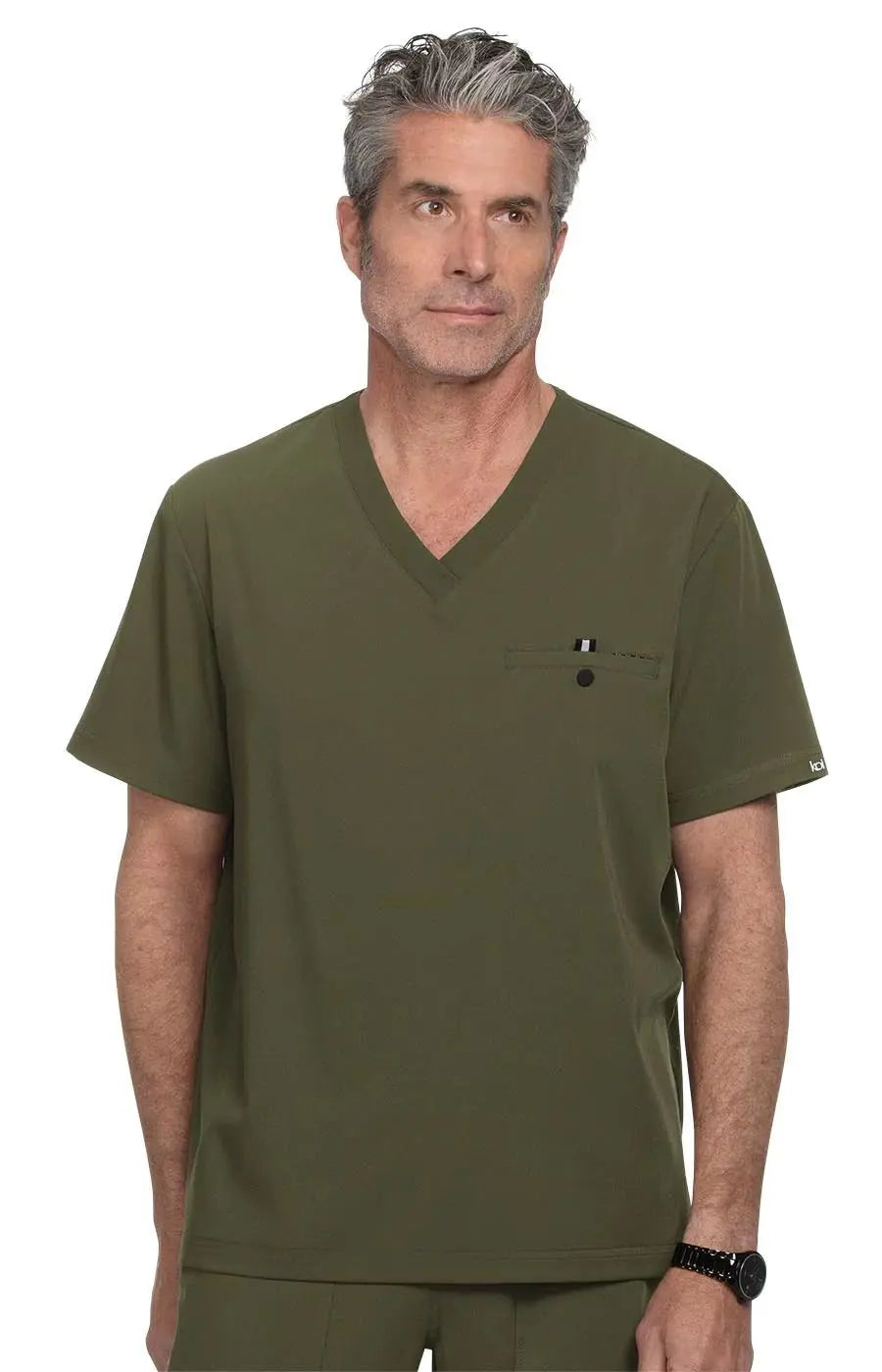 Koi Men's On Call Top - Olive Green