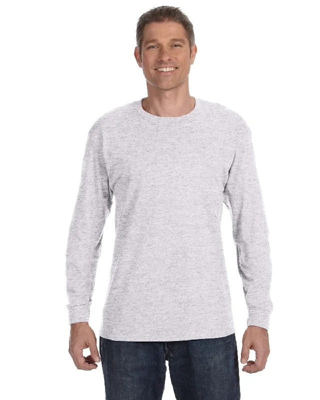 Gildan Heavy Cotton Long Sleeve T-Shirt | Ash Grey