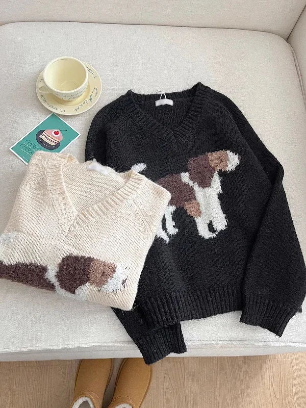 Weekend Deals That Dazzle round neck long-sleeved sweater     S4751