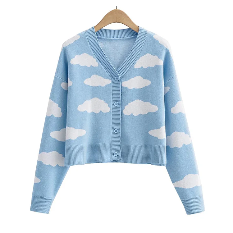 Weekend Specials to Grab Minority design sense cloud knitted cardigan single breasted sweater coat 7425 Weekend Specials to Grab Minority design sense cloud knitted cardigan single breasted sweater coat 7425