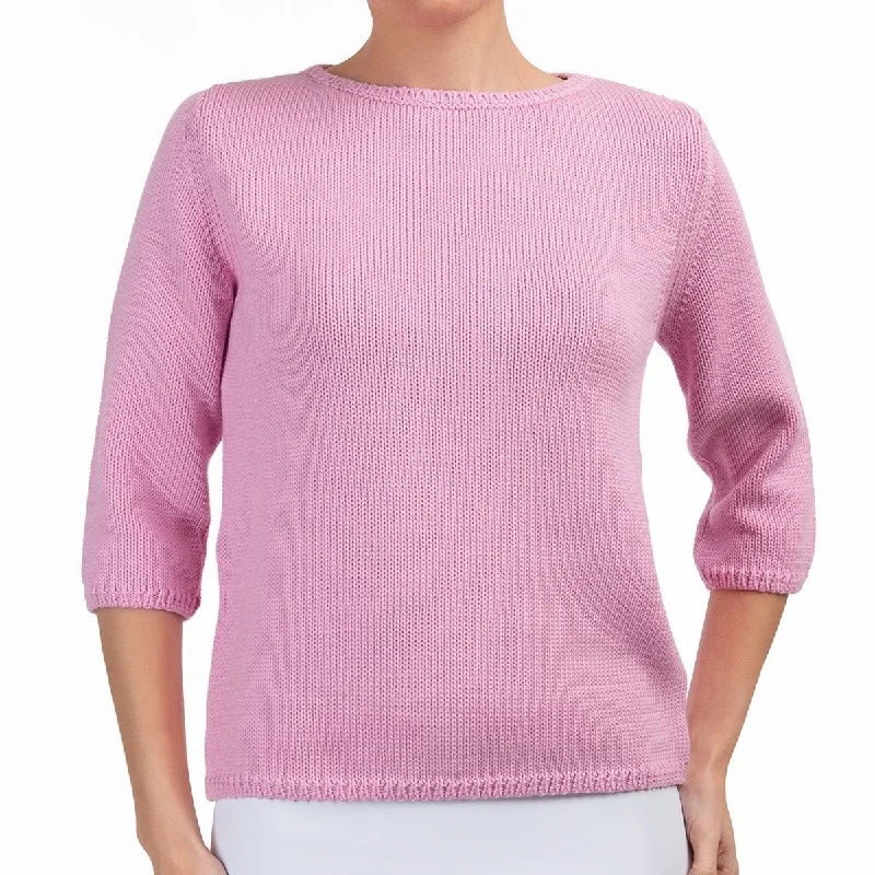 Weekend Specials to Savor 3/4 Sleeve Pullover in Bubble Gum