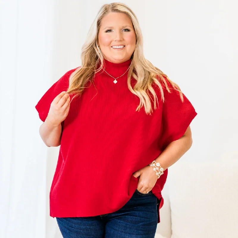 Must-Have Deals Do Anything Sweater, Red