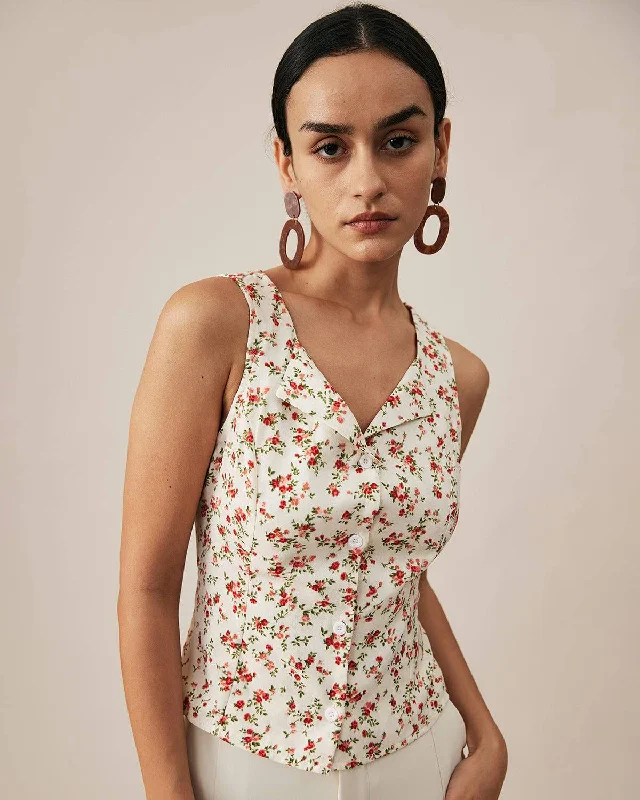 Final Offer The Sleeveless Floral Shirt