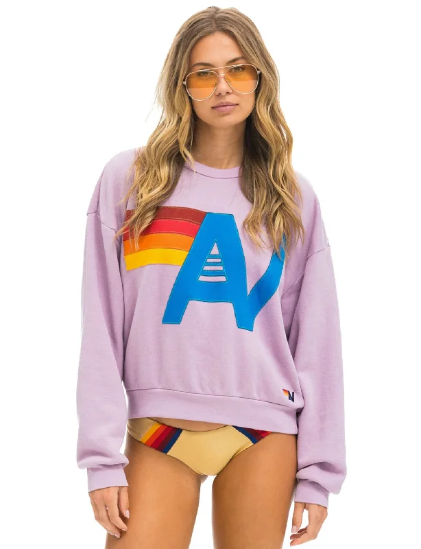 Weekend Deals That Wow Logo Stitch Relaxed Crew Sweatshirt, Mauve