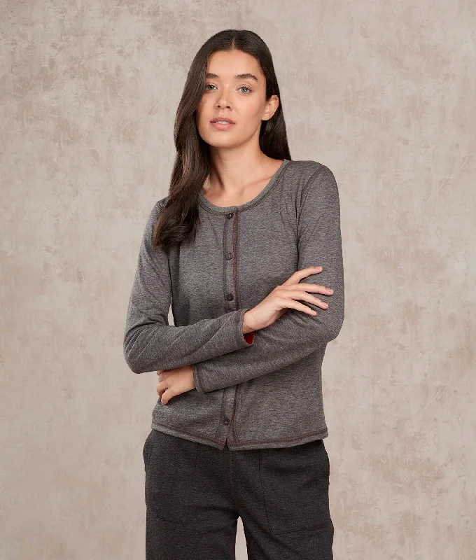 Weekend Savings Bonanza Reversible Crew Basic Cardigan