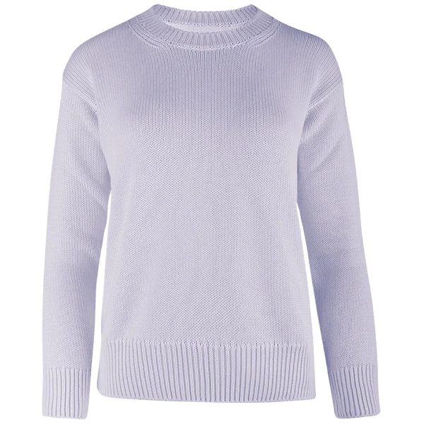 Great Deals Oversized Round Neck Pullover in Wisteria