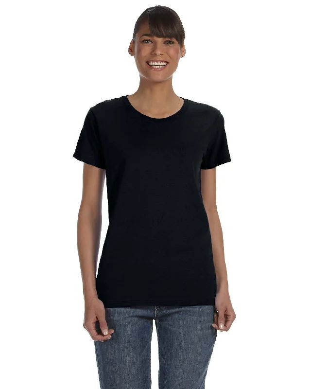 Gildan Ladies Lightweight 100% Cotton T-Shirt | Black