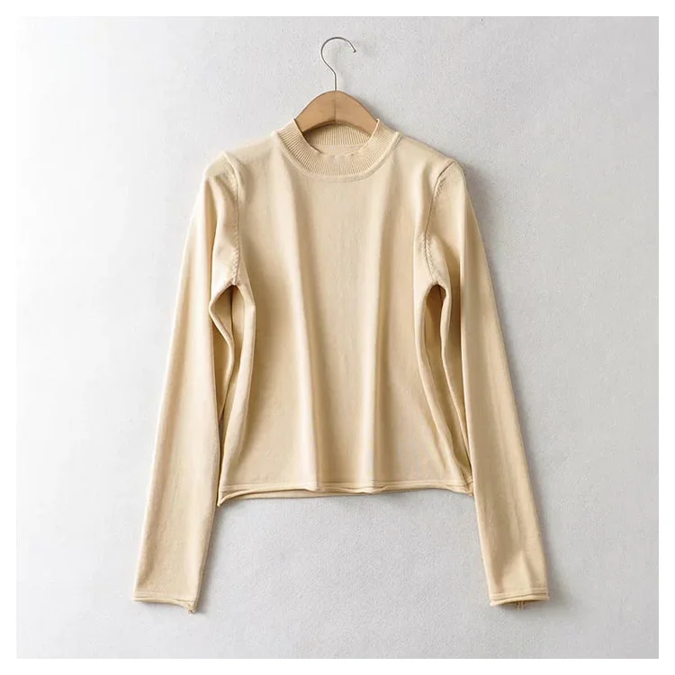 Your Weekend, Your Savings Versatile sweet half high collar bottomed sweater top 7438 Your Weekend, Your Savings Versatile sweet half high collar bottomed sweater top 7438