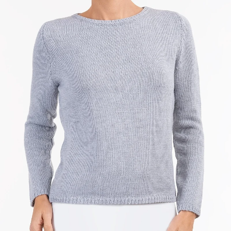 Deal Frenzy Long Sleeve Pullover in Light Grey Melange