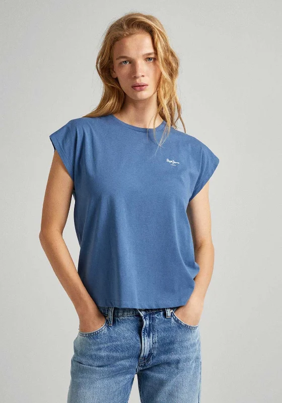 Weekend Bargains to Grab Pepe Jeans Lory T-Shirt, Sea Blue
