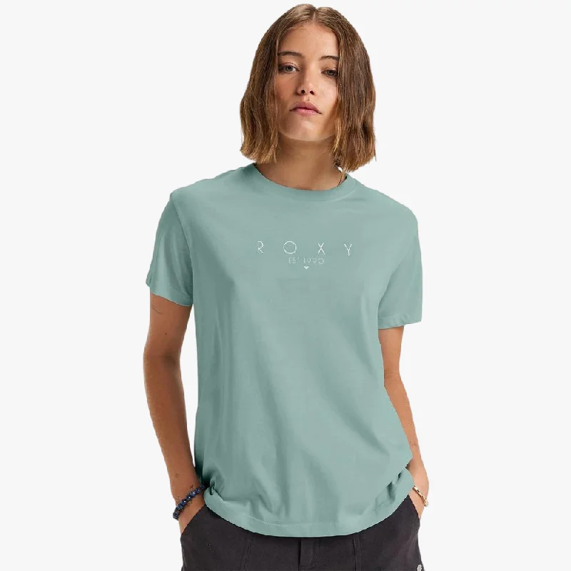 Price Smash Roxy Womens Epic Day Short Sleeve Tee Blue Surf