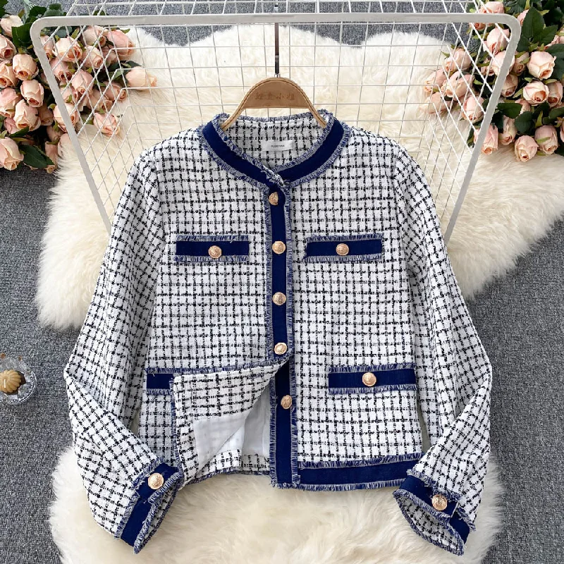 Major Savings Vintage tweed small fragrance coat with denim design  1561