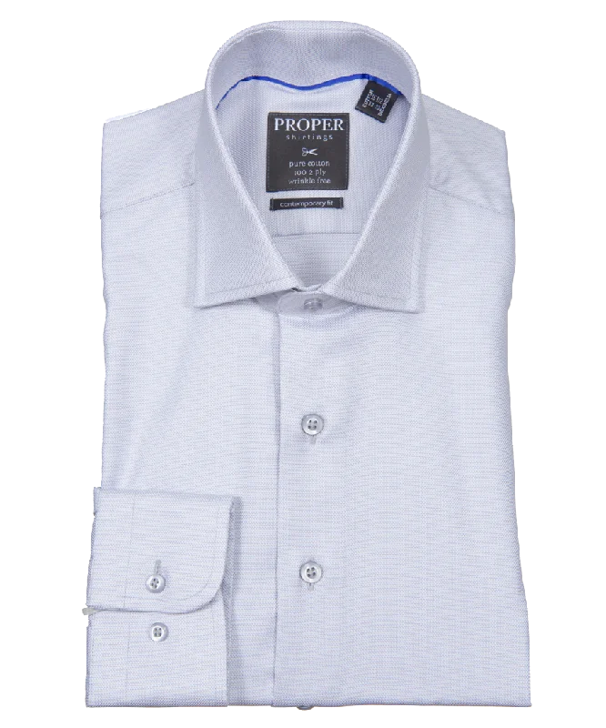 Glacier Grey Contemporary Fit Cotton Shirt