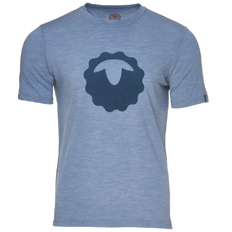 Mens Merino 150 Emblem Tee (Sky)