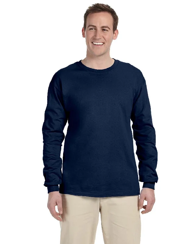 Fruit of the Loom Lightweight Long Sleeve T-Shirt | J Navy