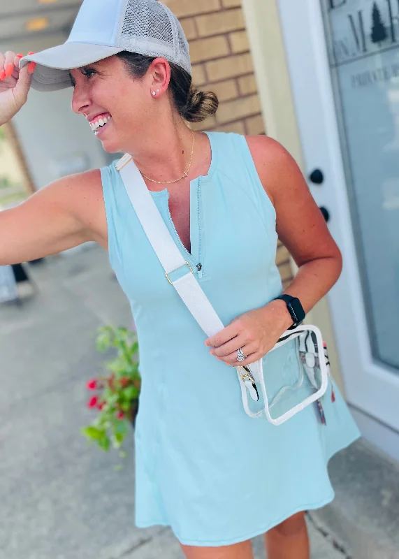 Last Chance Mint- Quarter Zip Tennis Dress