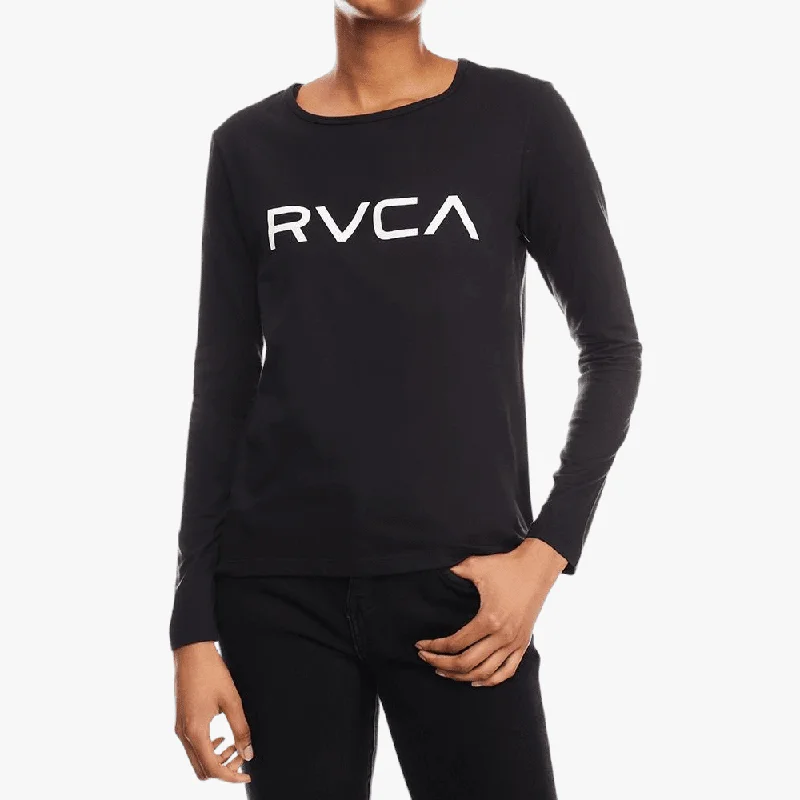 Value Deals Rvca Ladies Big Rvca Roll It Long Sleeve Tee Vintage Black