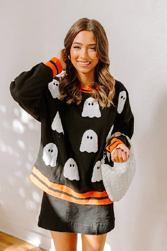 Hot Deal Hey Boo Embroidered Sweatshirt
