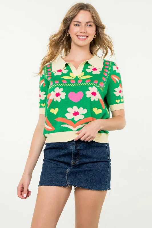 Fantastic Deals RETRO KNIT SS SWEATER