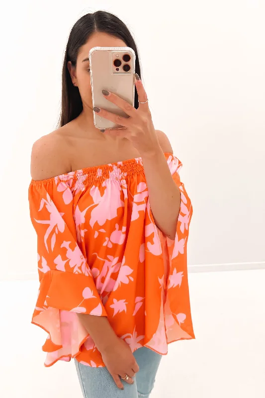 Clearance Sale Chelsea Top Orange Pink