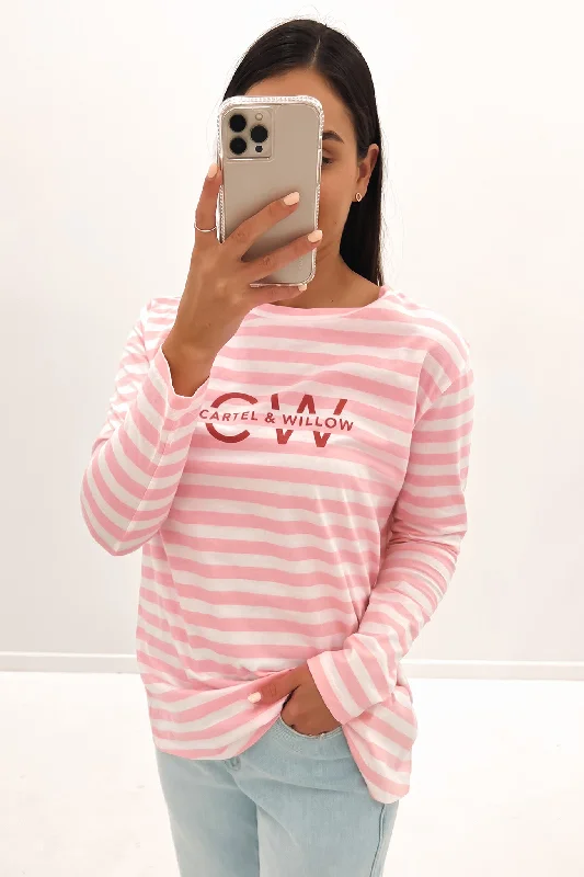Shop and Save Lola Long Sleeve Top Floss Stripe