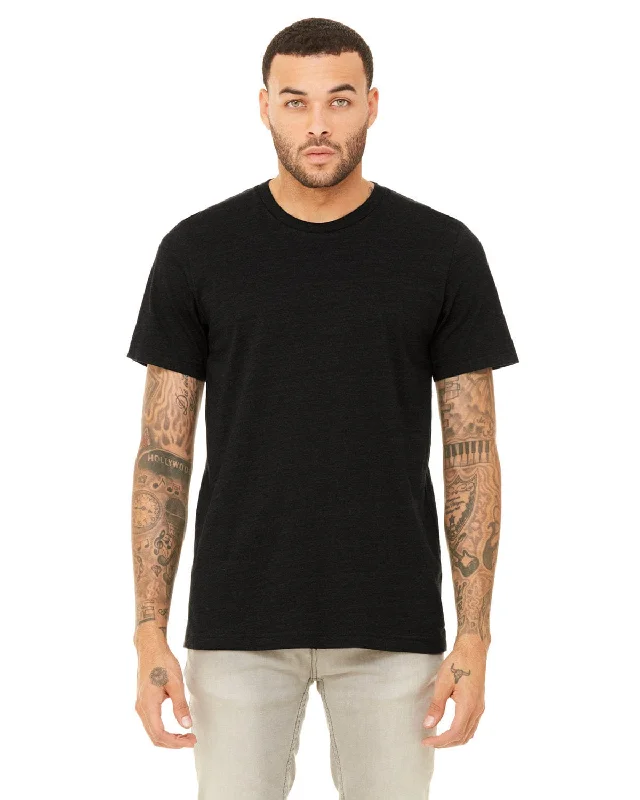 Bella+Canvas Unisex Heather CVC T-Shirt | Black Heather