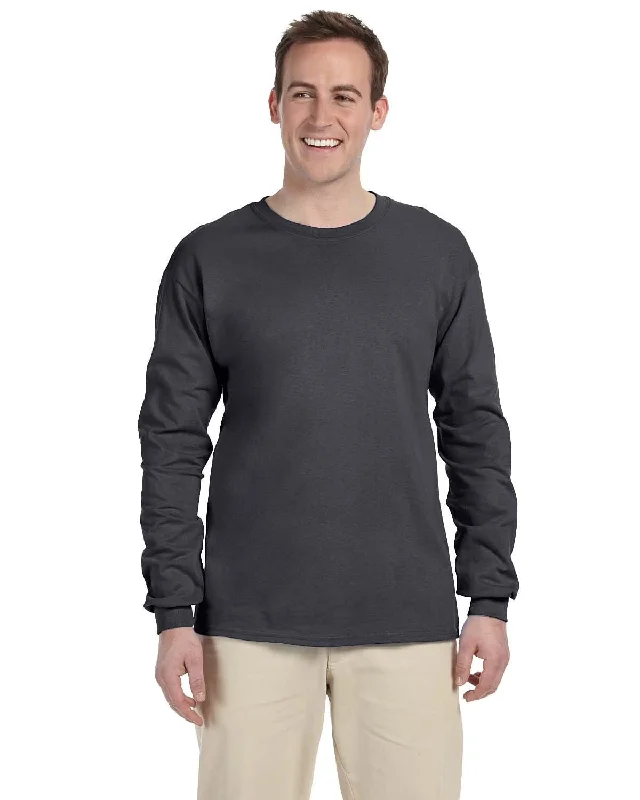 Gildan Ultra Cotton Heavyweight Long Sleeve T-Shirt | Charcoal