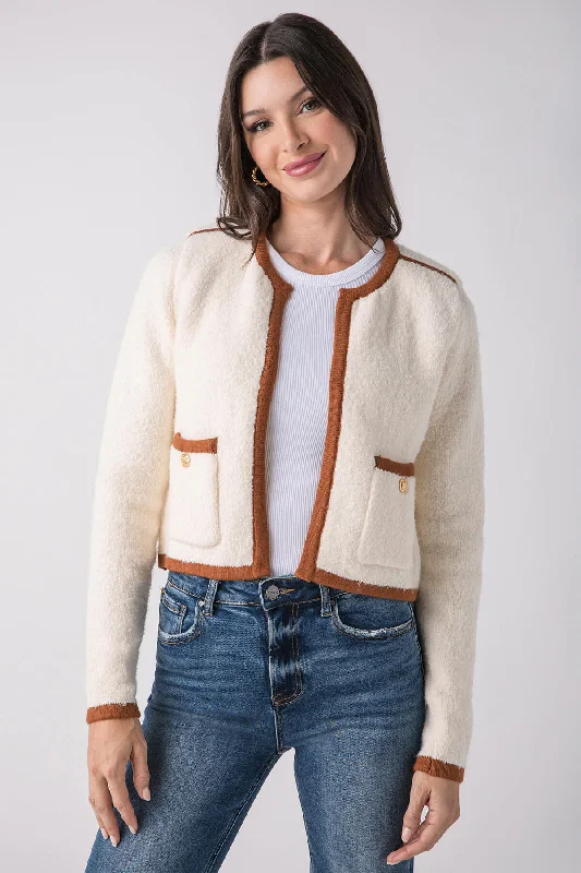 Weekend Shopping Bliss THML Contrast Trim Lady Jacket