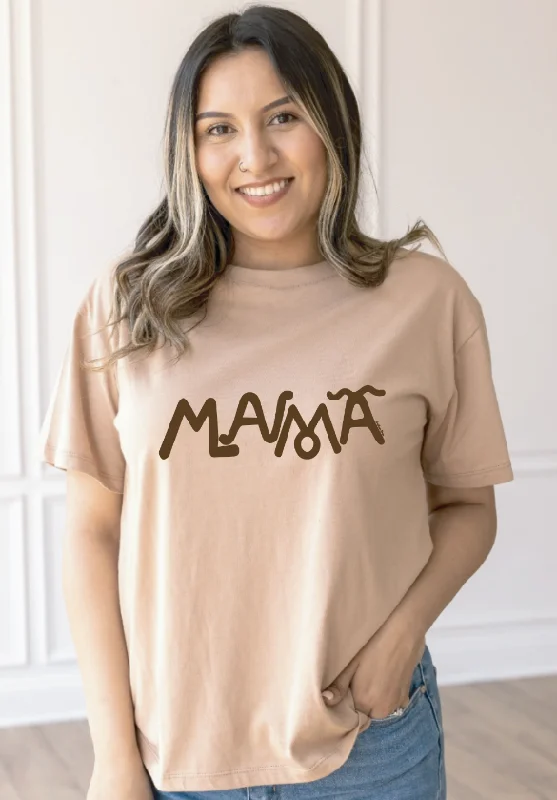 Final Clearance Mama on Taupe Comfort Crewneck