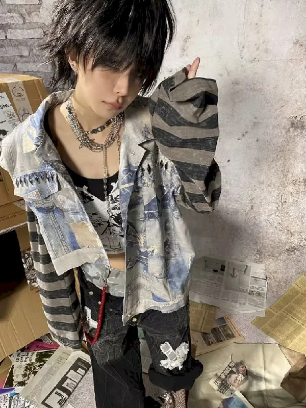 Take Action FAKE TWO PIECE PATCHWORK DENIM [S0000010338]