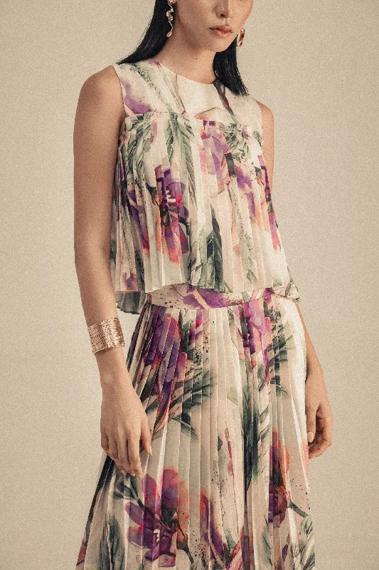 Weekend Savings Bonanza PRINTED PLEATED TOP
