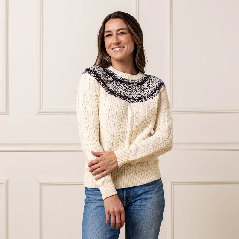 Reduced Price Organic Fair Isle Cable Sweater