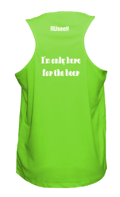 Men's Reflective Tank Top- I'm Only Here For The Beer