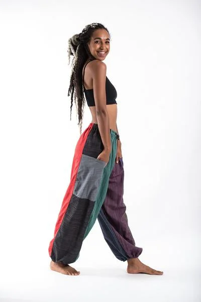 Steal Deal Unisex Patchwork Pinstripe Cotton Pants