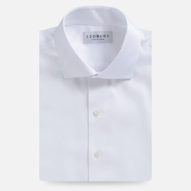 The White Sanders Non Iron Fine Twill with French Placket Custom Shirt